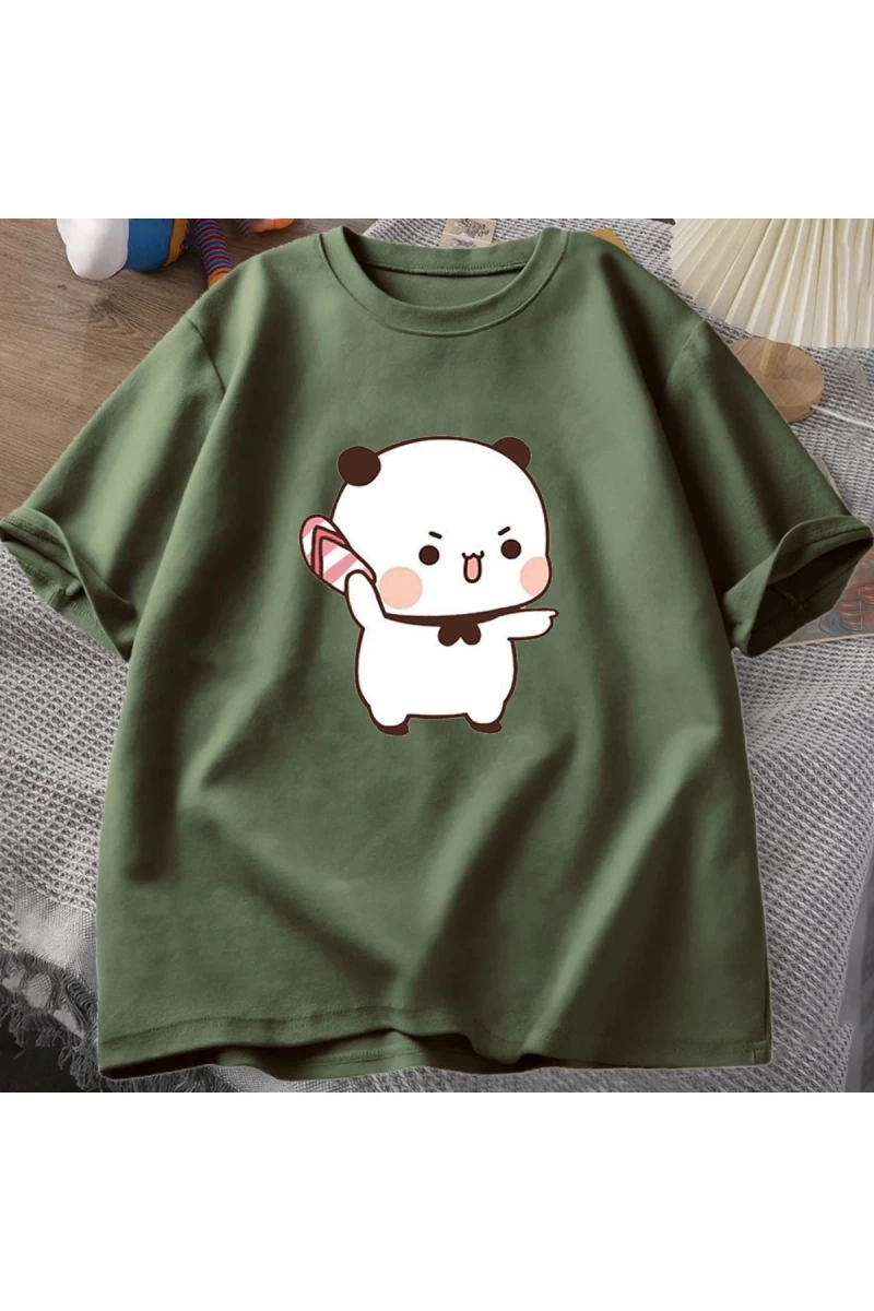 Sevimli Bubu atma Flip-flop T Shirt erkek kadın komik karikatür Dudu T-shirt pamuk yaz baskı