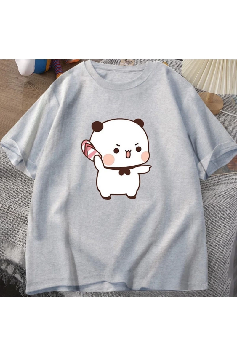 Sevimli Bubu atma Flip-flop T Shirt erkek kadın komik karikatür Dudu T-shirt pamuk yaz baskı