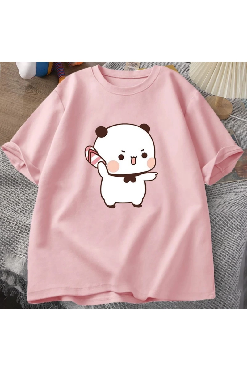 Sevimli Bubu atma Flip-flop T Shirt erkek kadın komik karikatür Dudu T-shirt pamuk yaz baskı
