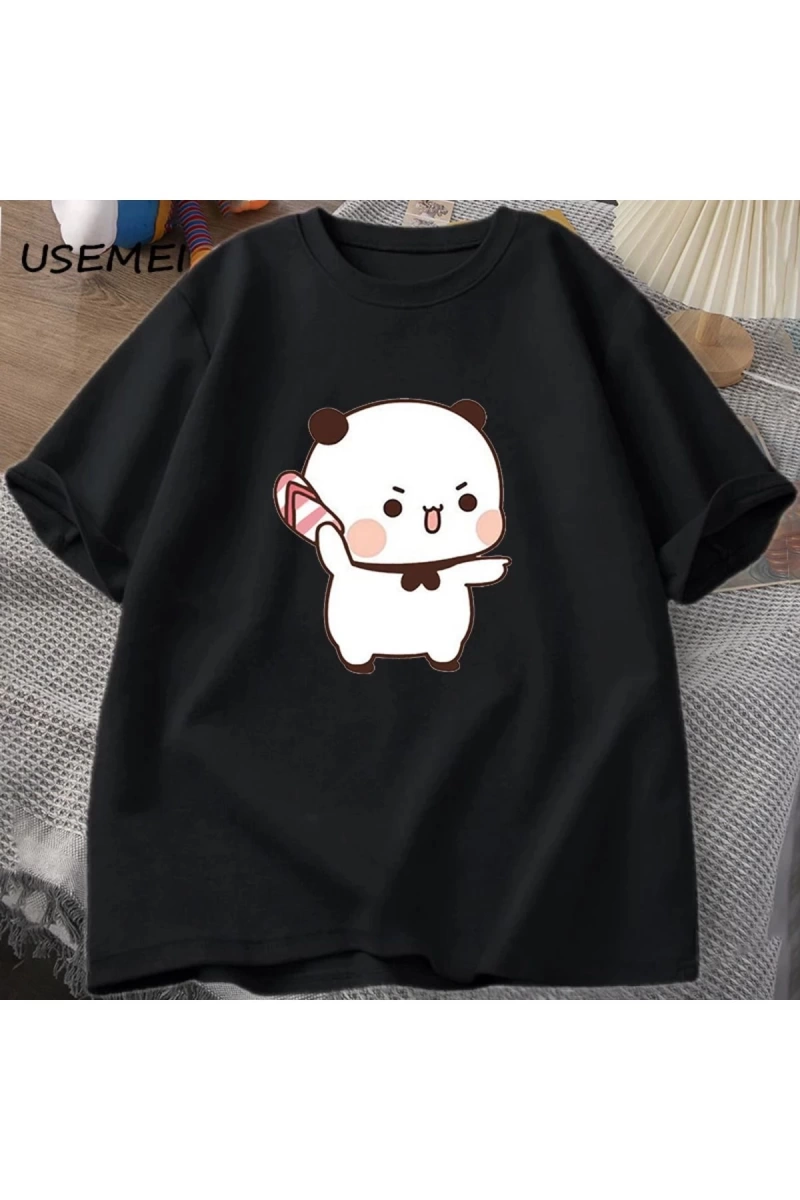 Sevimli Bubu atma Flip-flop T Shirt erkek kadın komik karikatür Dudu T-shirt pamuk yaz baskı