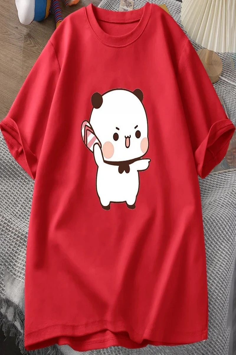 Sevimli Bubu atma Flip-flop T Shirt erkek kadın komik karikatür Dudu T-shirt pamuk yaz baskı  2946