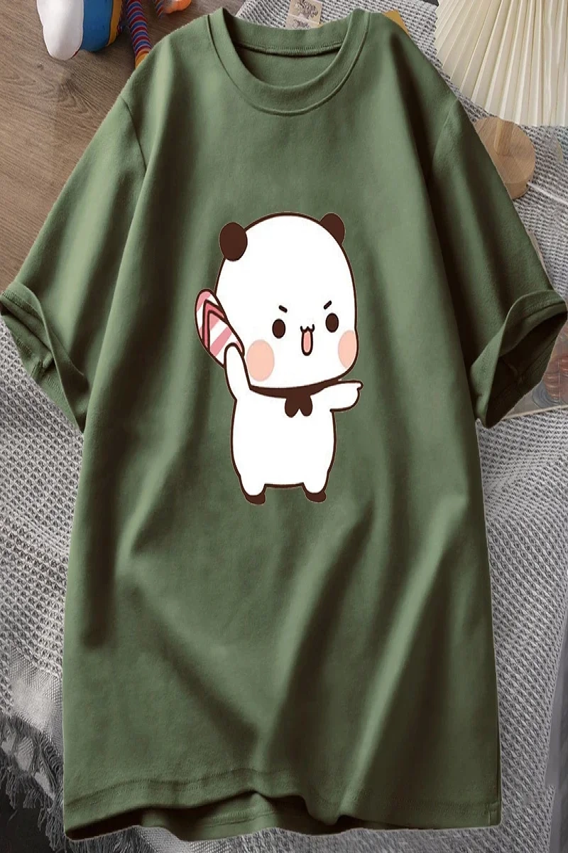 Sevimli Bubu atma Flip-flop T Shirt erkek kadın komik karikatür Dudu T-shirt pamuk yaz baskı  2946