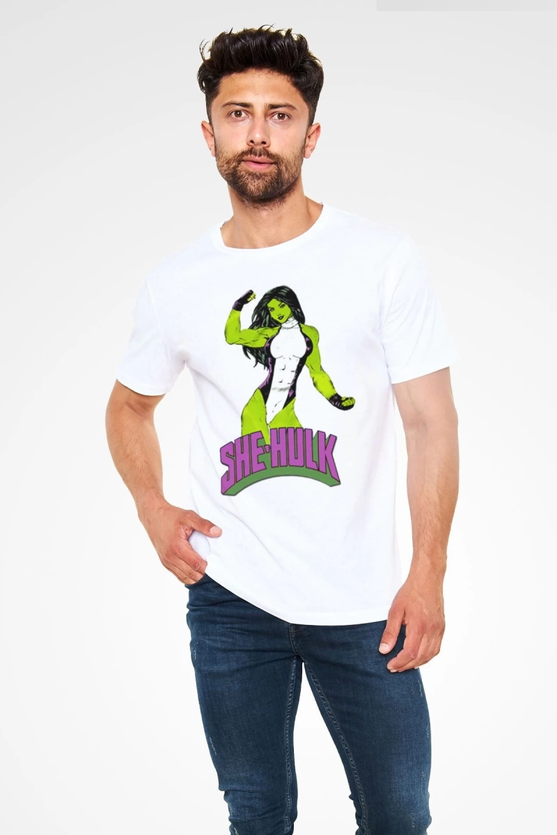 She-Hulk Beyaz Unisex Tişört T-Shirt