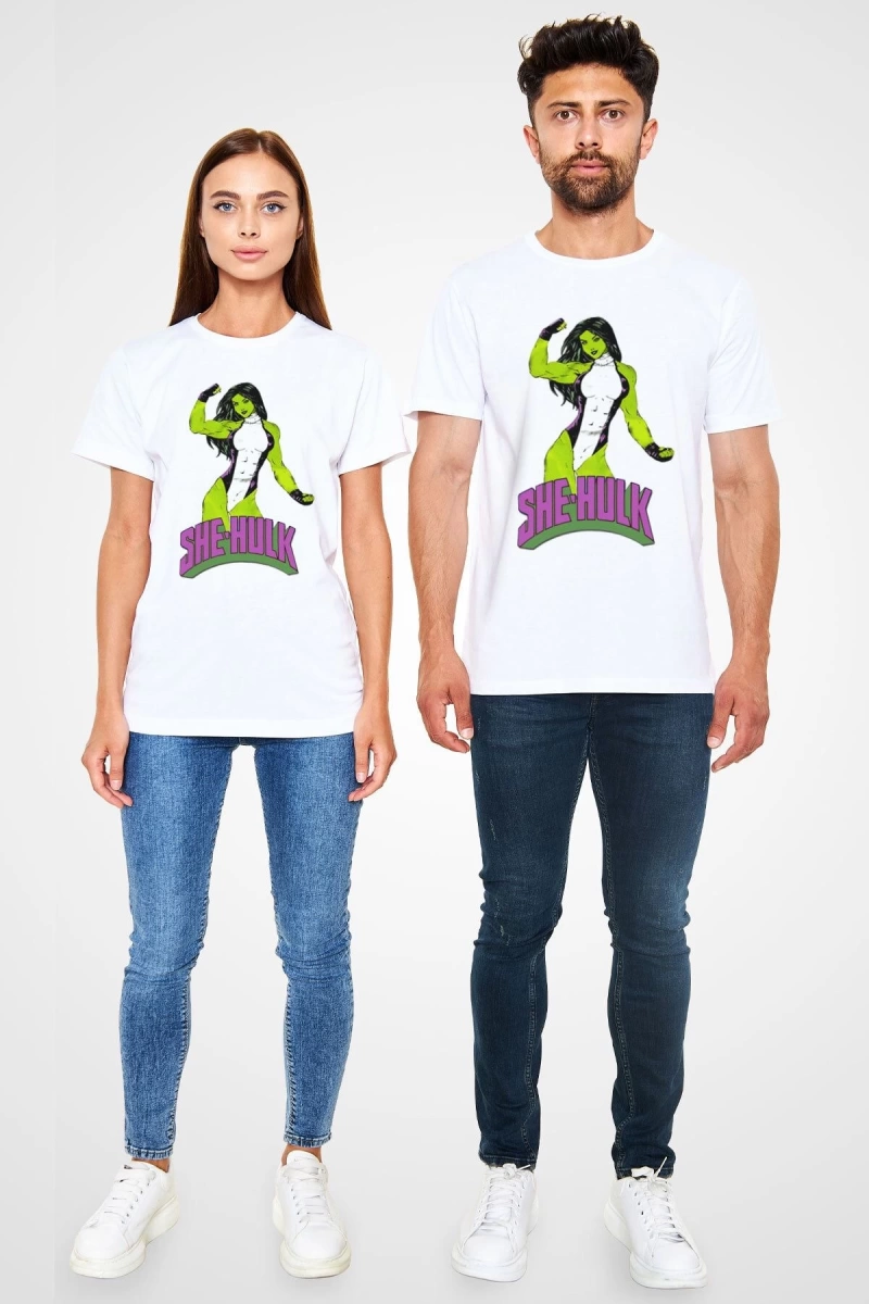 She-Hulk Beyaz Unisex Tişört T-Shirt