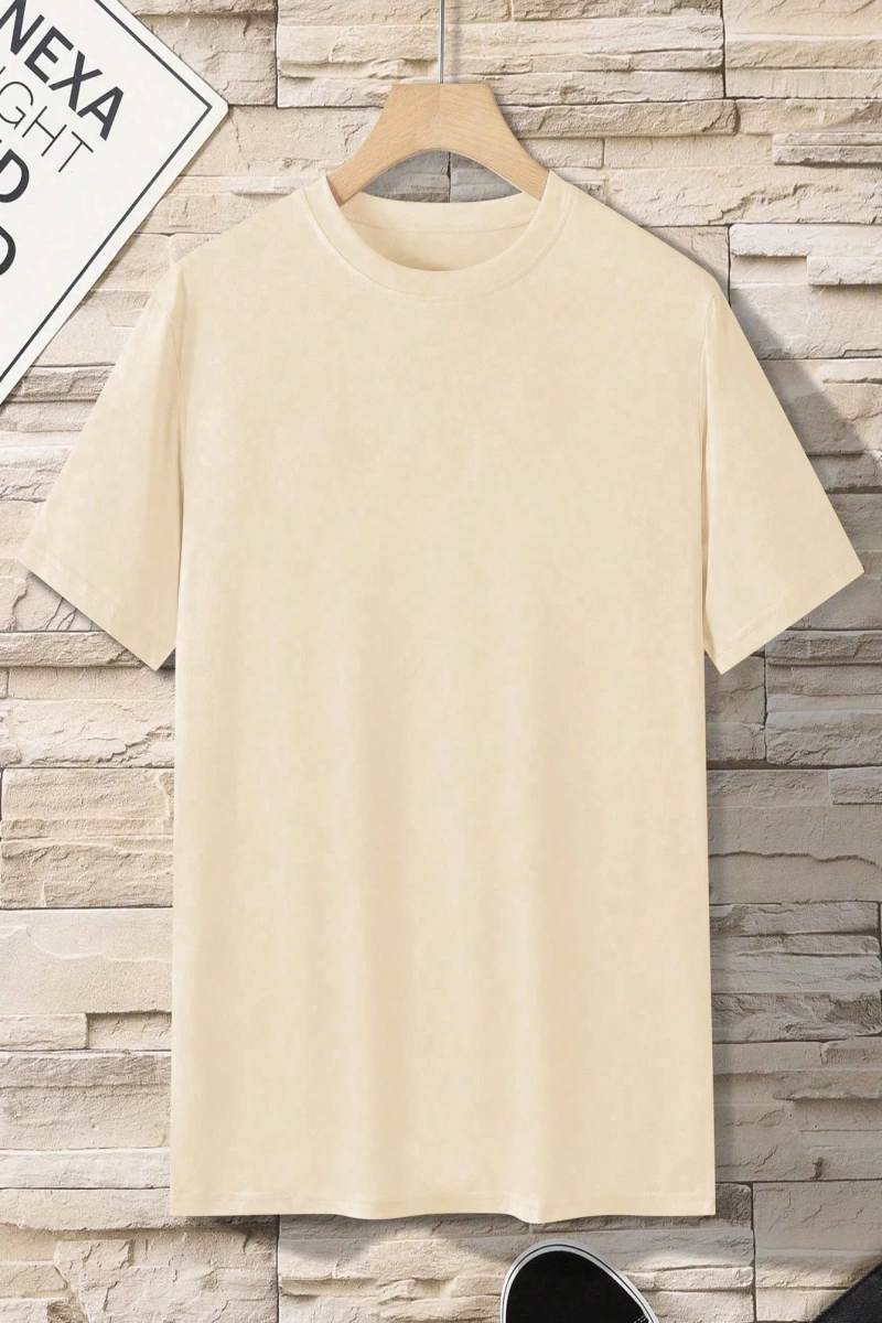 SHEIN Erkek Günlük Slogan Baskılı Kısa Kollu Tişört, Yaz
