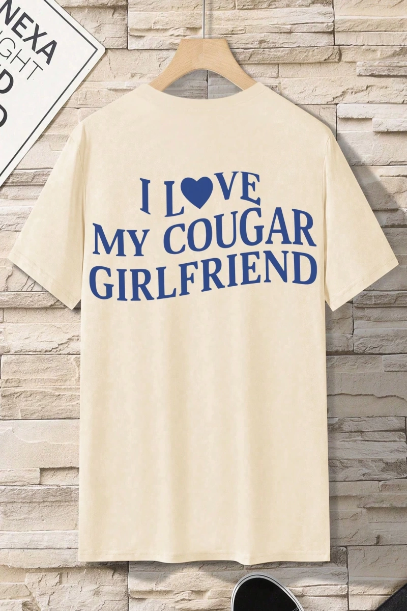 SHEIN Erkek Günlük Slogan Baskılı Kısa Kollu Tişört, Yaz