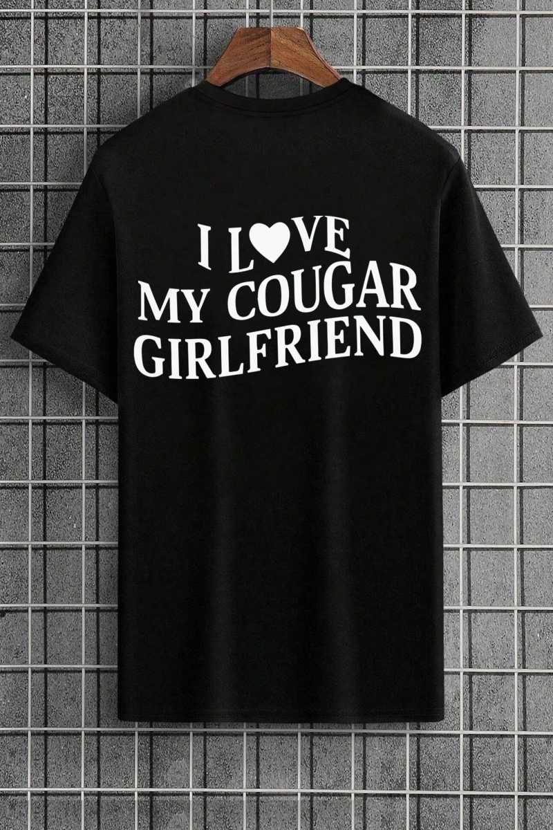 SHEIN Erkek Günlük Slogan Baskılı Kısa Kollu Tişört, Yaz