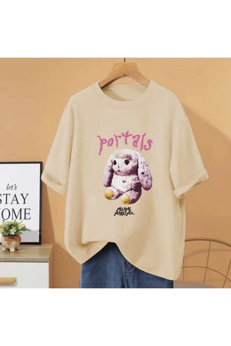 Sıcak Melanie Martinez Portalları Albümü Grafik T Shirt Hip Hop streetwear Erkek Kadın G