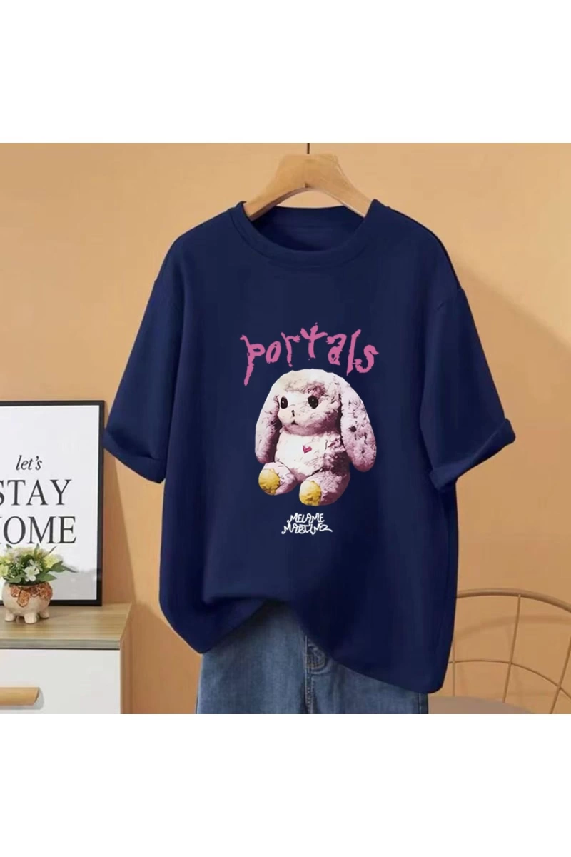 Sıcak Melanie Martinez Portalları Albümü Grafik T Shirt Hip Hop streetwear Erkek Kadın G