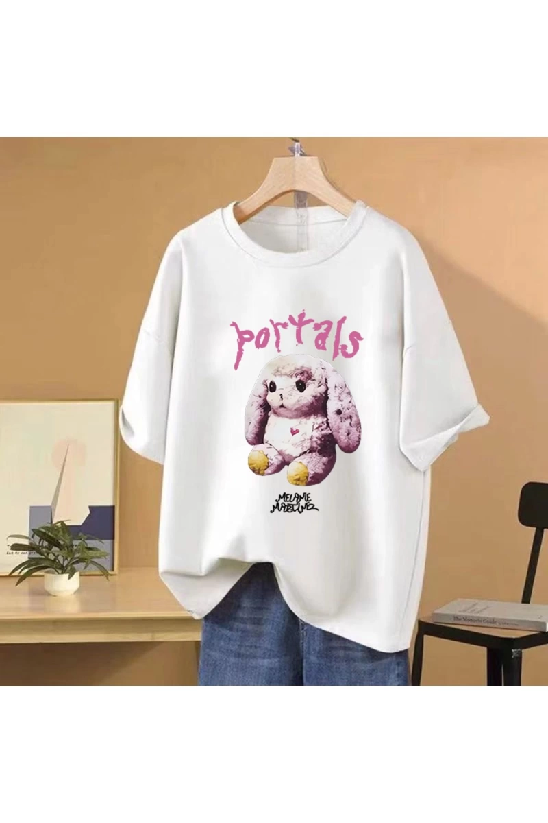 Sıcak Melanie Martinez Portalları Albümü Grafik T Shirt Hip Hop streetwear Erkek Kadın G