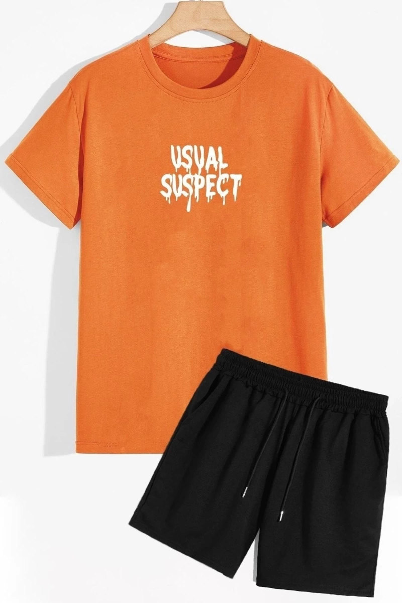 Sırt Baskılı Şort T-shirt Eşofman Takımı ROCKFARE