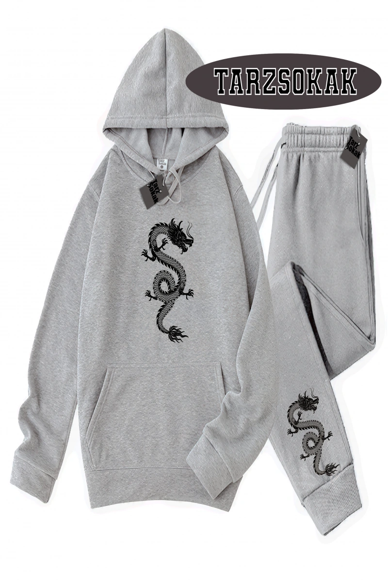 Siyah Kapşonlu Ejderha Detaylı ikili TAKIM