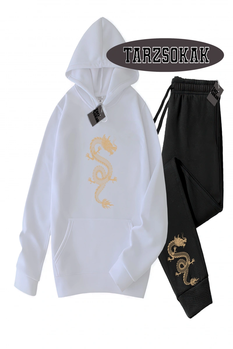 Siyah Kapşonlu Ejderha Detaylı ikili TAKIM