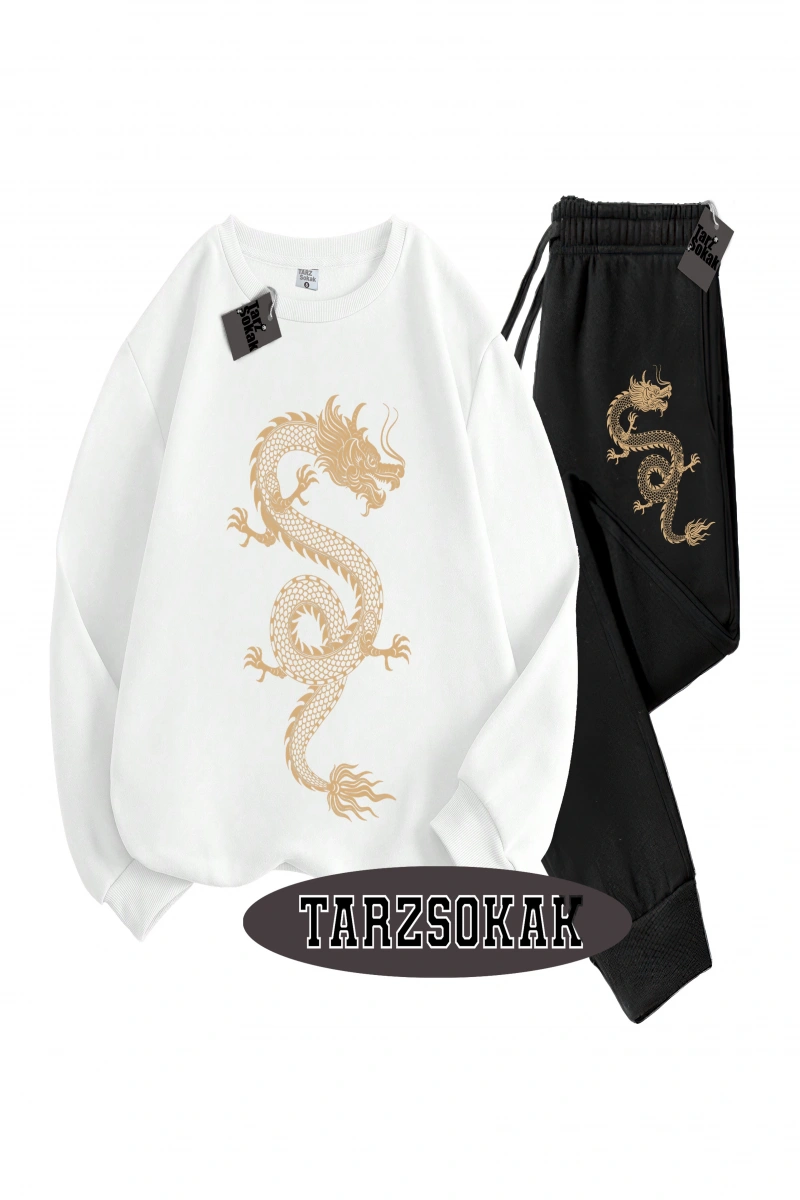 Siyah Kapşonlu Ejderha Detaylı ikili TAKIM