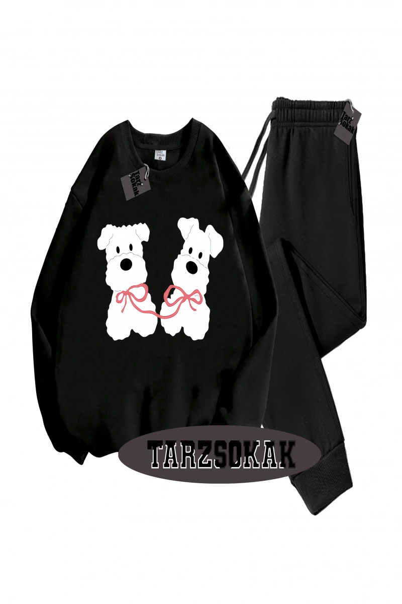 Siyah Kapşonlu film köpek Detaylı ikili TAKIM