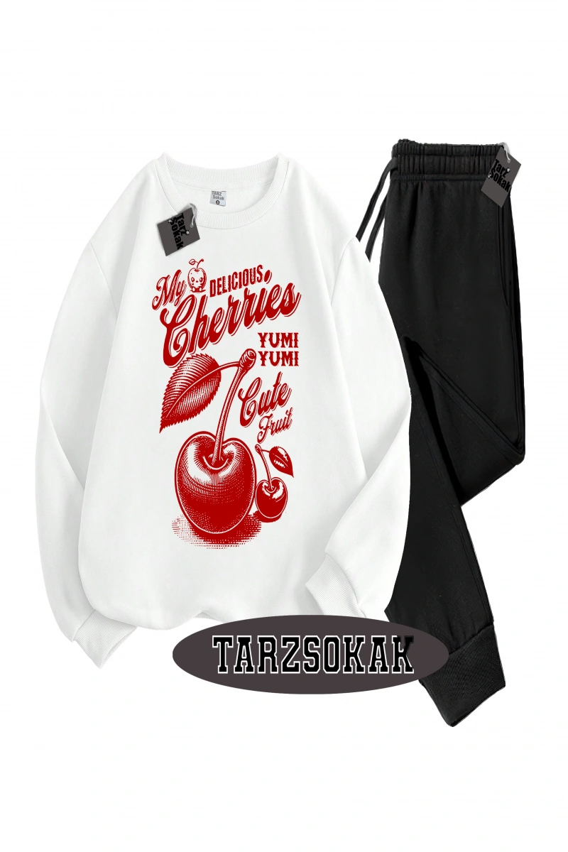 Siyah Kapşonlu Herry Yum Yum Detaylı ikili TAKIM