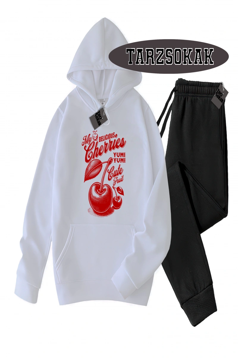 Siyah Kapşonlu Herry Yum Yum Detaylı ikili TAKIM