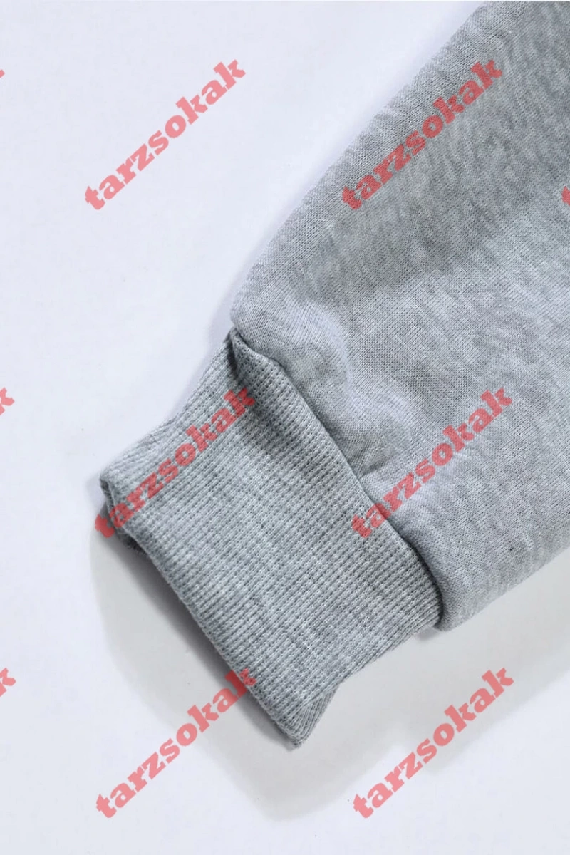 Siyah Kapşonlu Leopar Yıldız Detaylı ikili TAKIM