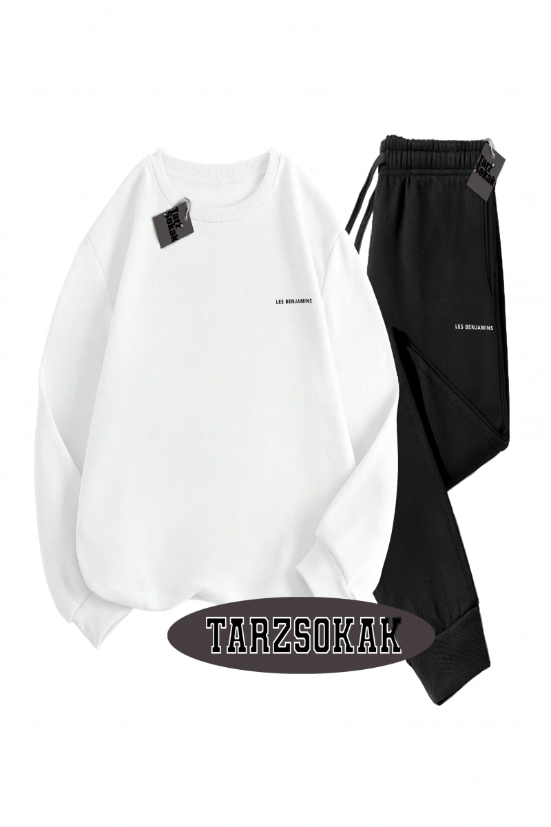 Siyah Kapşonlu les Detaylı ikili TAKIM