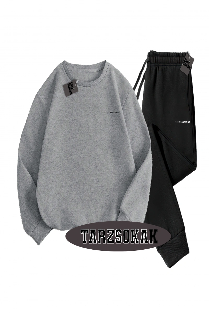 Siyah Kapşonlu les Detaylı ikili TAKIM