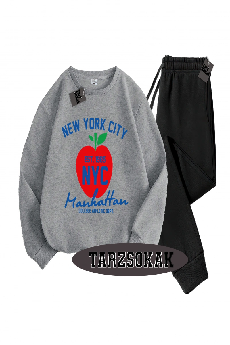 Siyah Kapşonlu Nyces  Detaylı ikili TAKIM