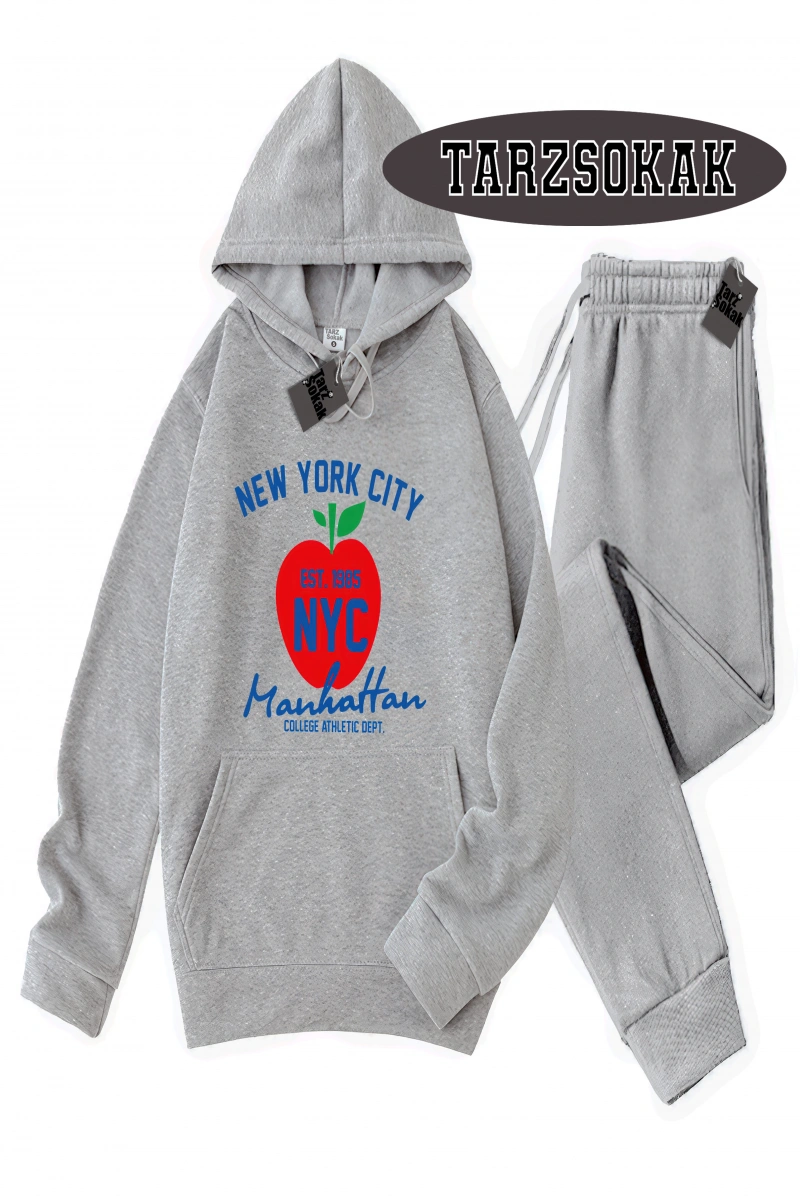 Siyah Kapşonlu Nyces  Detaylı ikili TAKIM