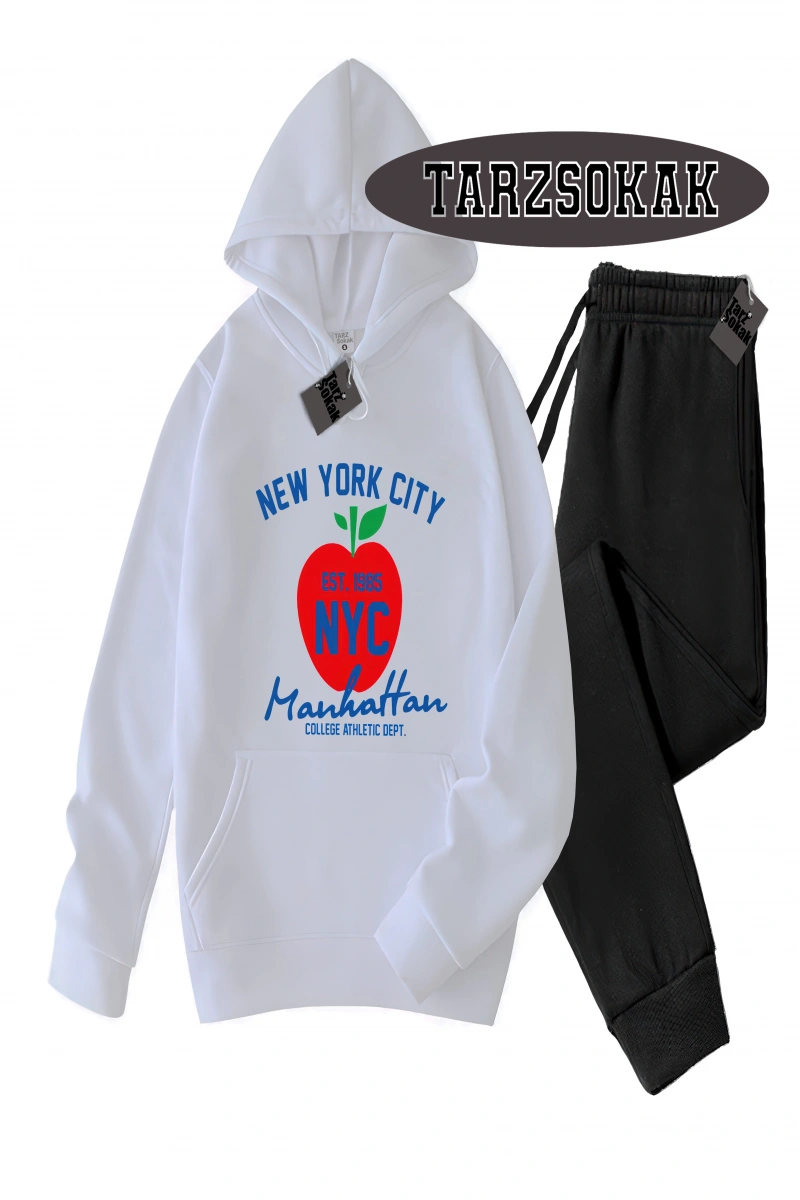 Siyah Kapşonlu Nyces  Detaylı ikili TAKIM