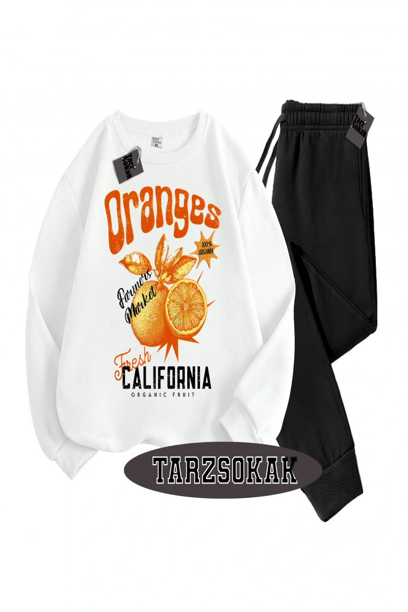 Siyah Kapşonlu Oranges  Detaylı ikili TAKIM