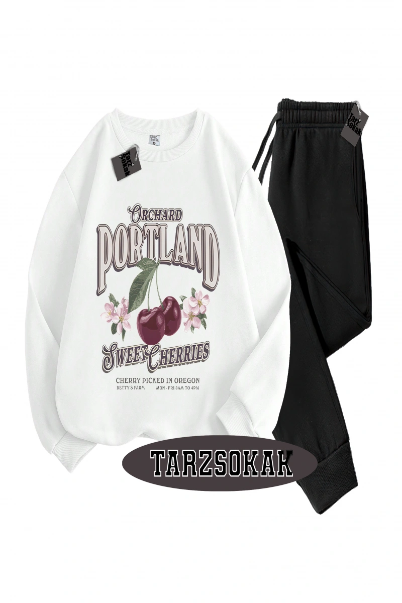 Siyah Kapşonlu Orchard Detaylı ikili TAKIM