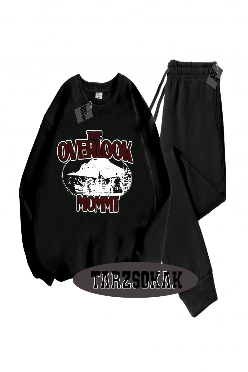 Siyah Kapşonlu Overlook Detaylı ikili TAKIM