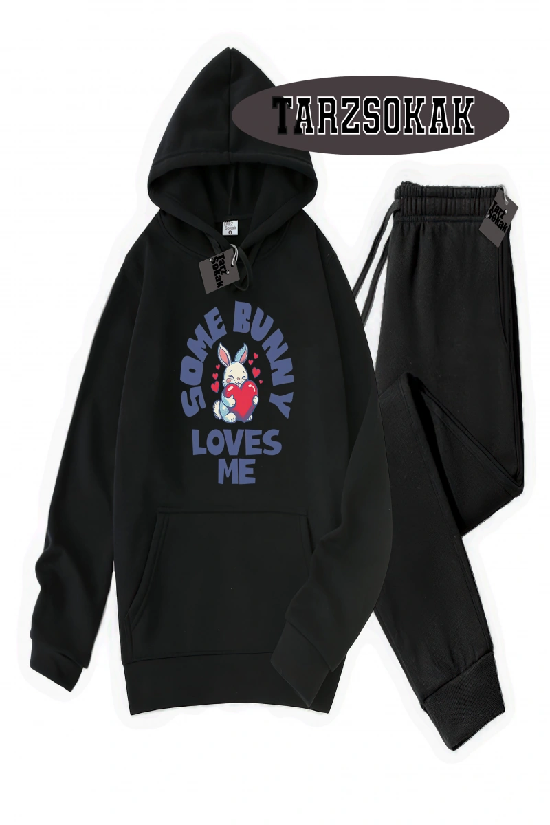 Siyah Kapşonlu Reason Detaylı ikili TAKIM