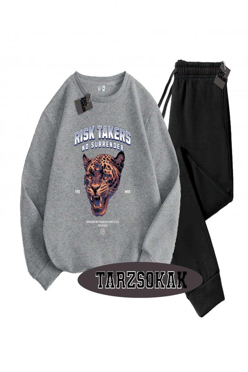 Siyah Kapşonlu Reason Detaylı ikili TAKIM