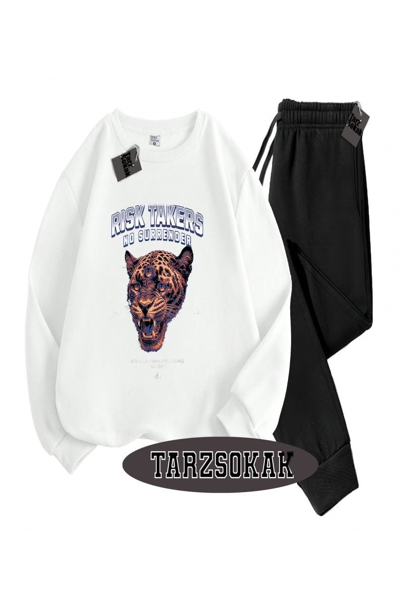 Siyah Kapşonlu Reason Detaylı ikili TAKIM