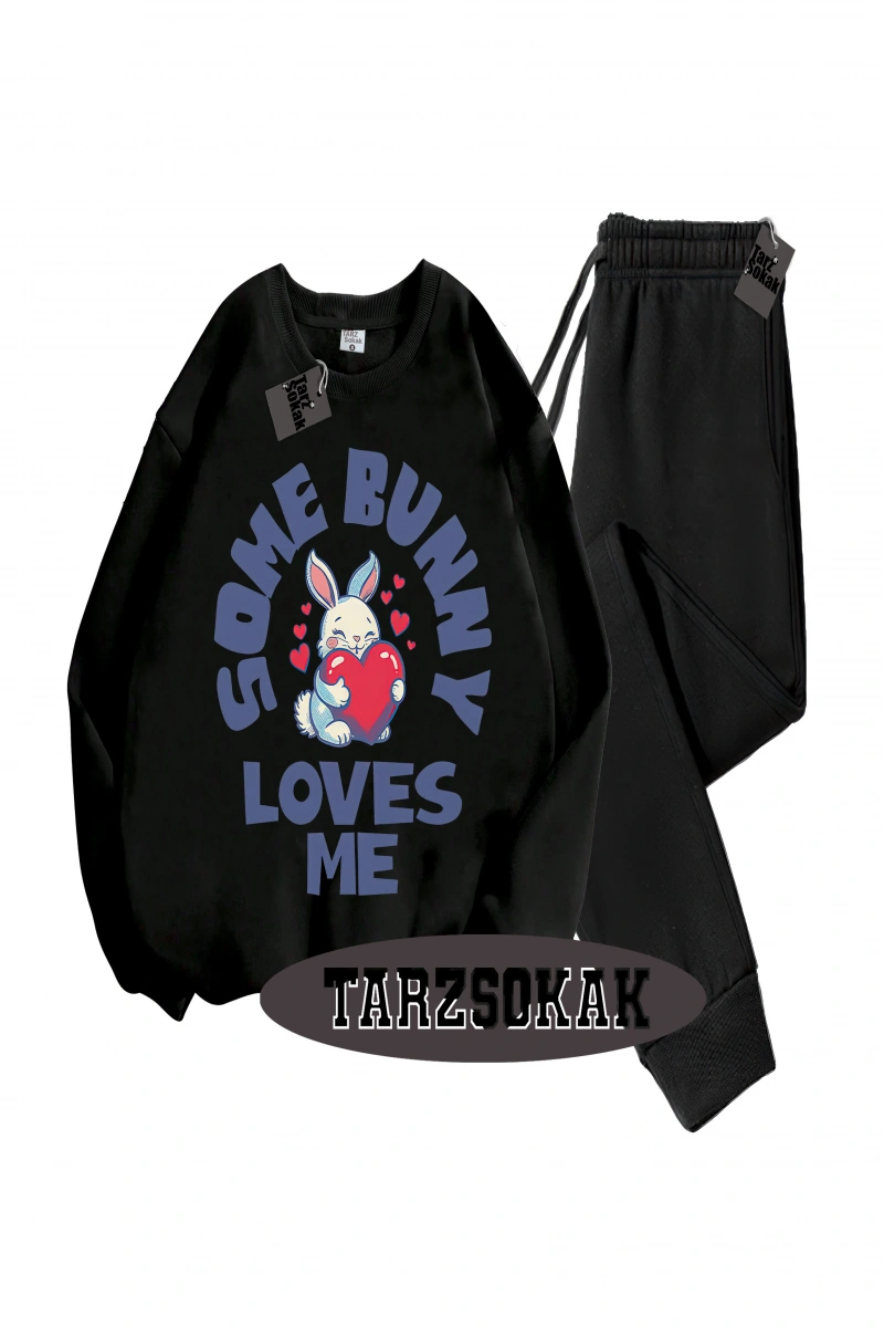 Siyah Kapşonlu Reason Detaylı ikili TAKIM