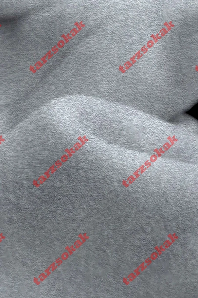 Siyah Kapşonlu Stubborn Detaylı ikili TAKIM