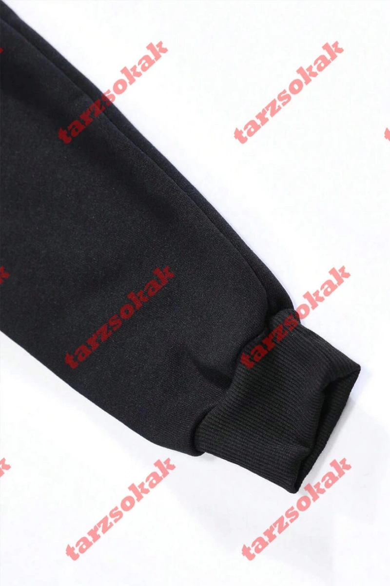 Siyah Kapşonlu Yıldız Detaylı ikili TAKIM