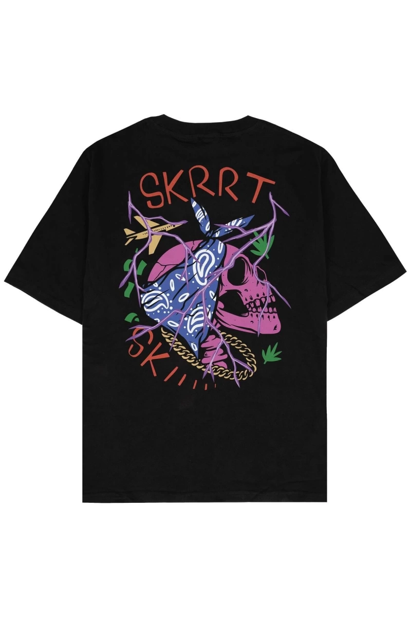 Skrrt Siyah Oversize Unisex T-shirt