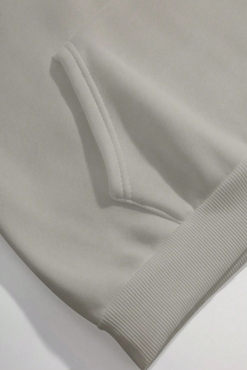 Solid Düşük Omuz Sweatshirt & Eşofman Altı