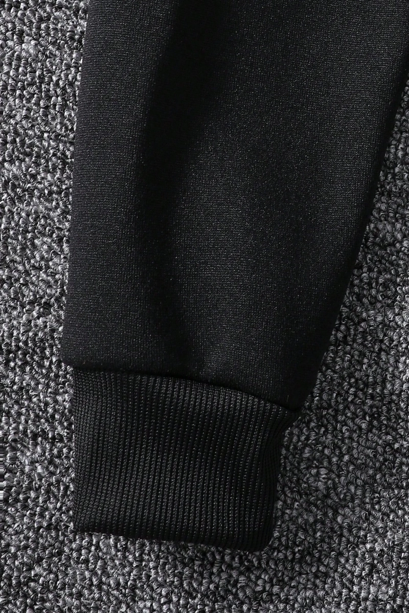Solid Termal Astarlı Sweatshirt ve Bağcıklı Bel Eşofman Altı