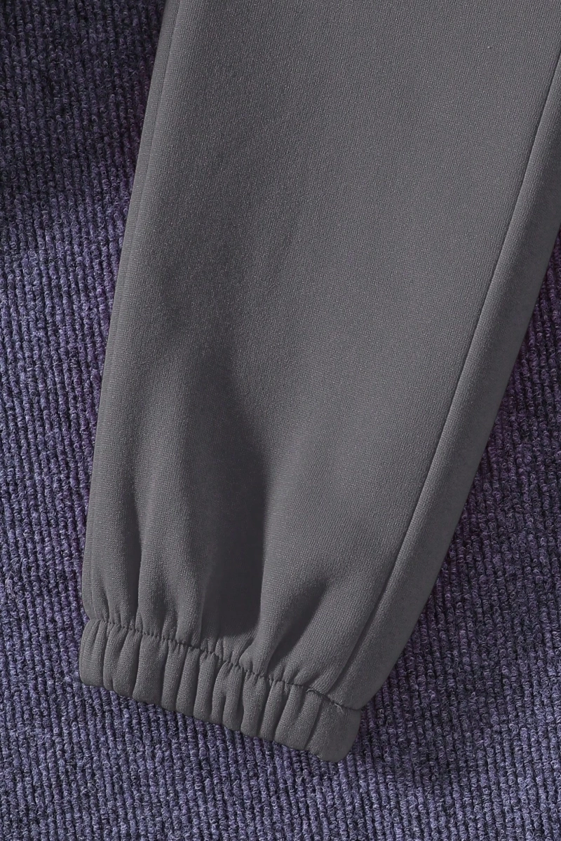 Solid Termal Astarlı Sweatshirt ve Bağcıklı Bel Eşofman Altı