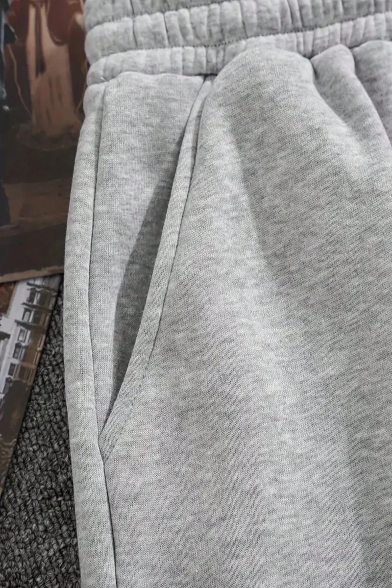 Sonbahar Yeni Erkek Eşofman Altı, Örme Elastik Bel Bağcıklı Jogger Pantolon, Harf Grafik Bask