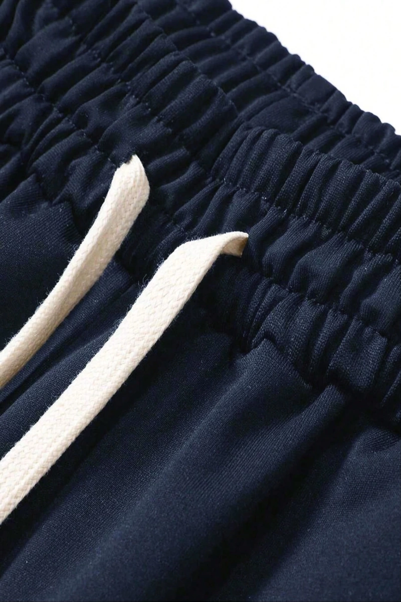 Sonbahar Yeni Erkek Eşofman Altı, Örme Elastik Bel Bağcıklı Jogger Pantolon, Harf Grafik Bask