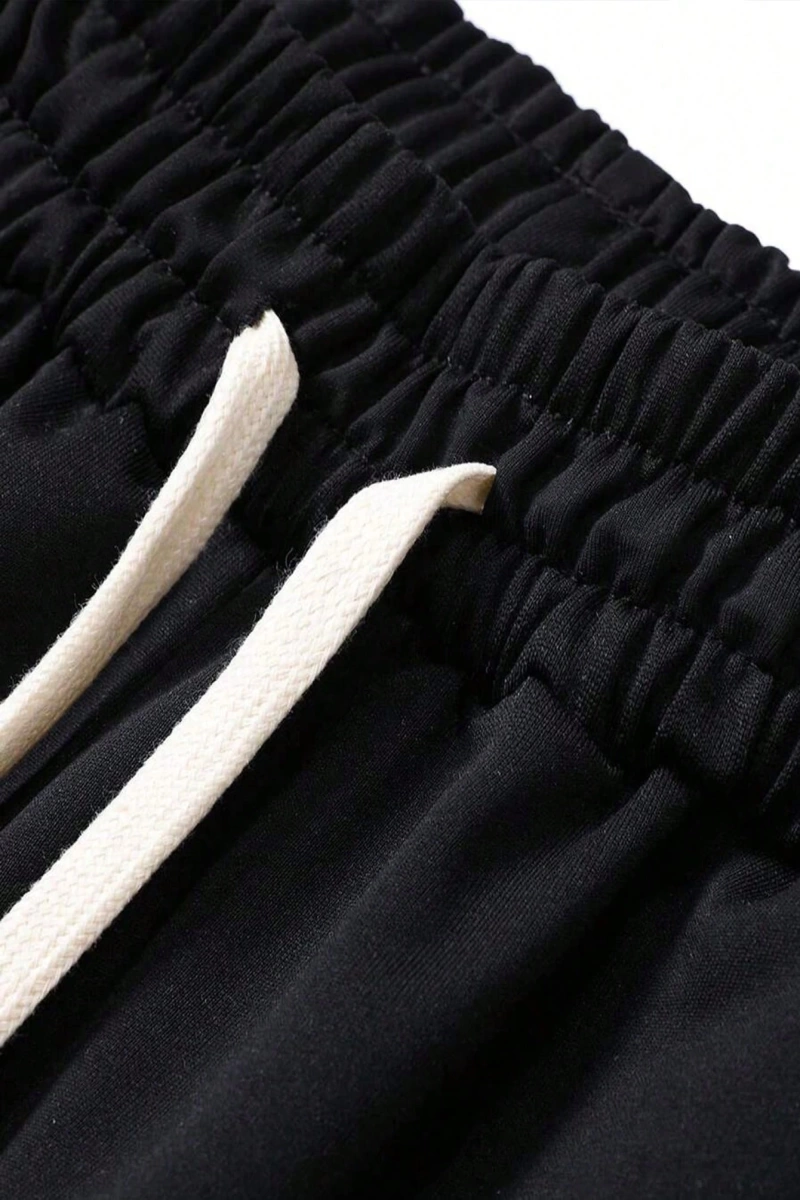 Sonbahar Yeni Erkek Eşofman Altı, Örme Elastik Bel Bağcıklı Jogger Pantolon, Harf Grafik Bask