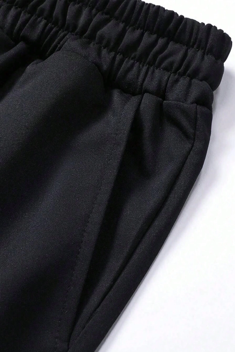 Sonbahar Yeni Erkek Eşofman Altı, Örme Elastik Bel Bağcıklı Jogger Pantolon, Harf Grafik Bask