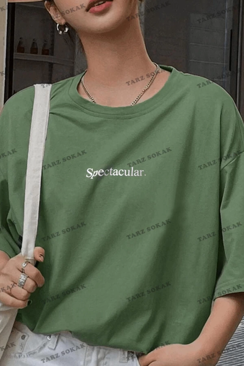 Spectacular Petrol Yeşili Oversize Salas Boyfriend Kadın
