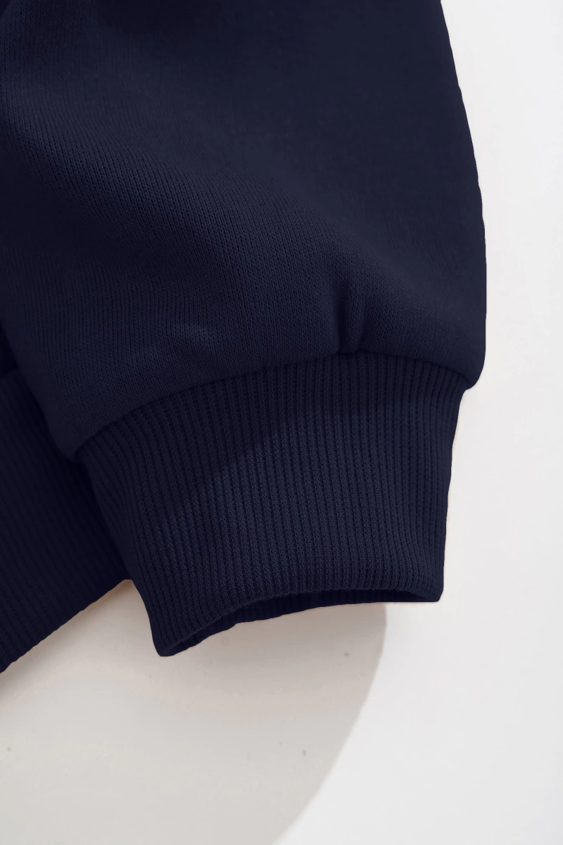 Star Kadın Bağcıklı Düz Renk Patchwork Uzun Kollu Ön Fermuarlı Cep Kapüşonlu Sweatshirt, Model 5182