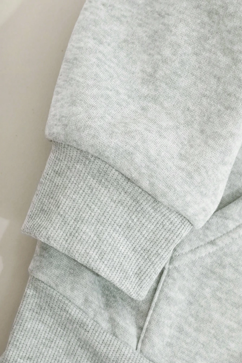 Star Kadın Bağcıklı Düz Renk Patchwork Uzun Kollu Ön Fermuarlı Cep Kapüşonlu Sweatshirt, Model 5182
