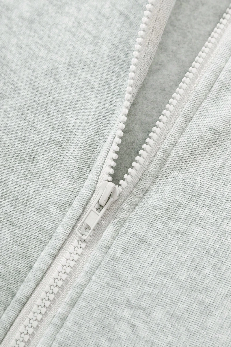 Star Kadın Bağcıklı Düz Renk Patchwork Uzun Kollu Ön Fermuarlı Cep Kapüşonlu Sweatshirt, Model 5182