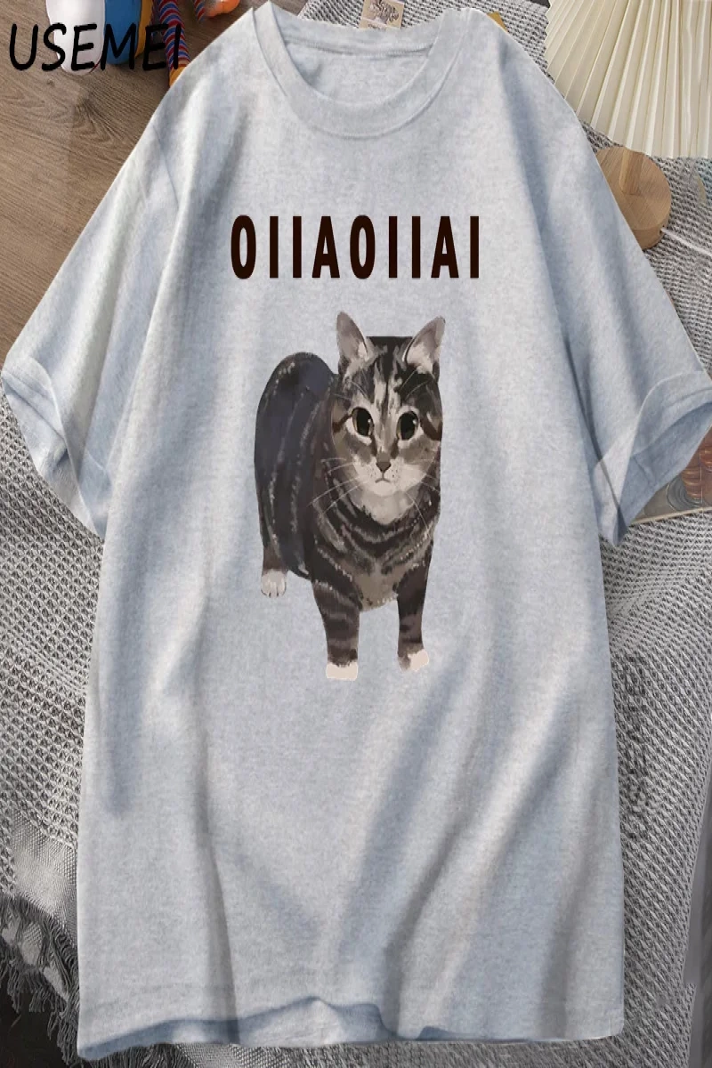 Starvalley vadisi uyku kedi Sploot grafik T shirt erkekler rahat komik kısa kollu tişört Unis 2907