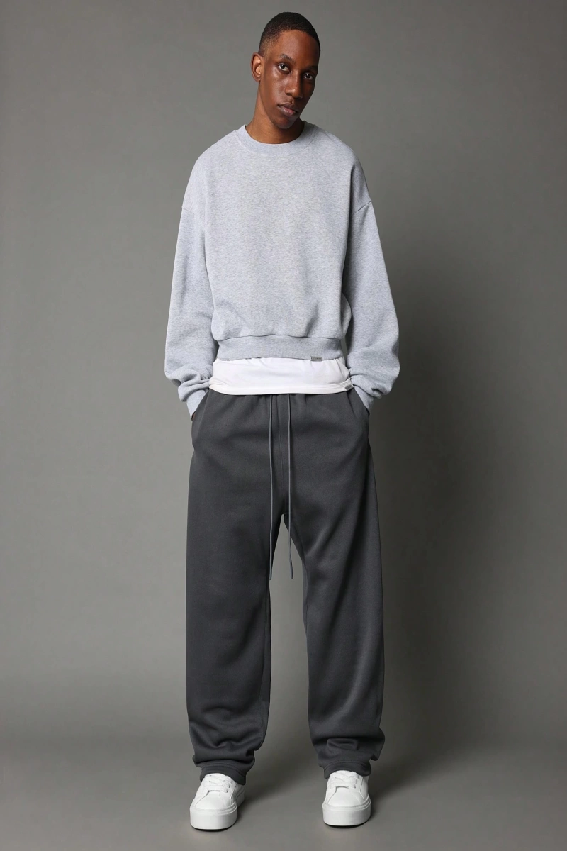 Straight Fit Essential Drop Crotch Jogger